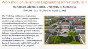 Flier for workshop on quantum engineering infrastructure